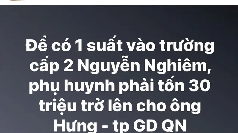 Trưởng phòng GD-ĐT TP Quảng Ngãi bị tung tin nhận tiền “chạy trường”