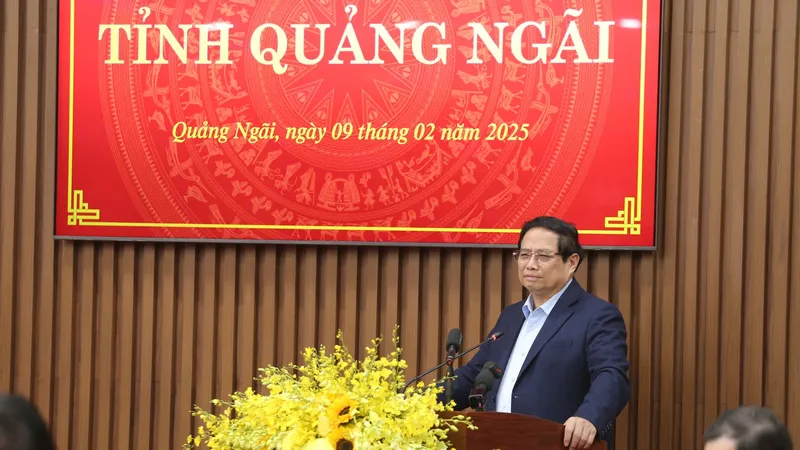 Thủ tướng Phạm Minh Chính làm việc với tỉnh Quảng Ngãi về phát triển kinh tế - xã hội