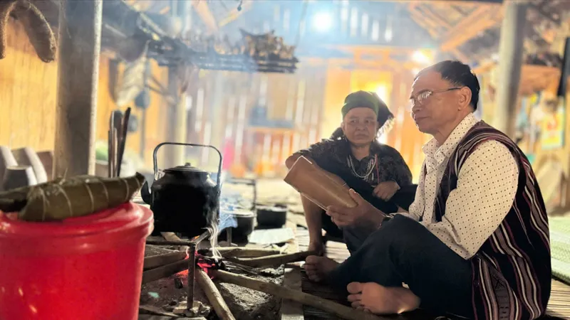 Độc đáo chiêng làm từ tre của người H’rê Quảng Ngãi