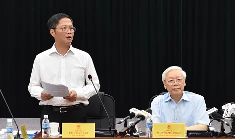 Tổng Bí thư Nguyễn Phú Trọng làm việc tại Bộ Công thương
