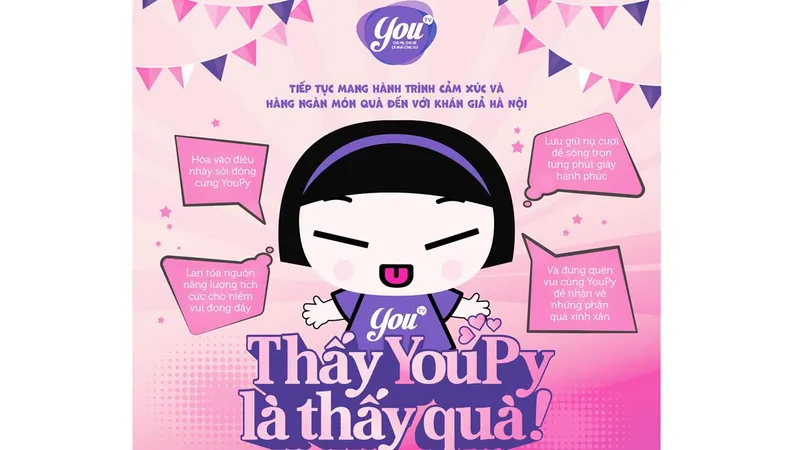 “Thấy YouPy là thấy quà” tiếp tục mang hành trình cảm xúc và hàng ngàn món quà đến khán giả Hà Nội