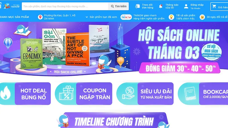 Thay vì chờ đợi Hội sách TPHCM lần thứ 11, Tiki tổ chức hội sách online để phục vụ bạn đọc