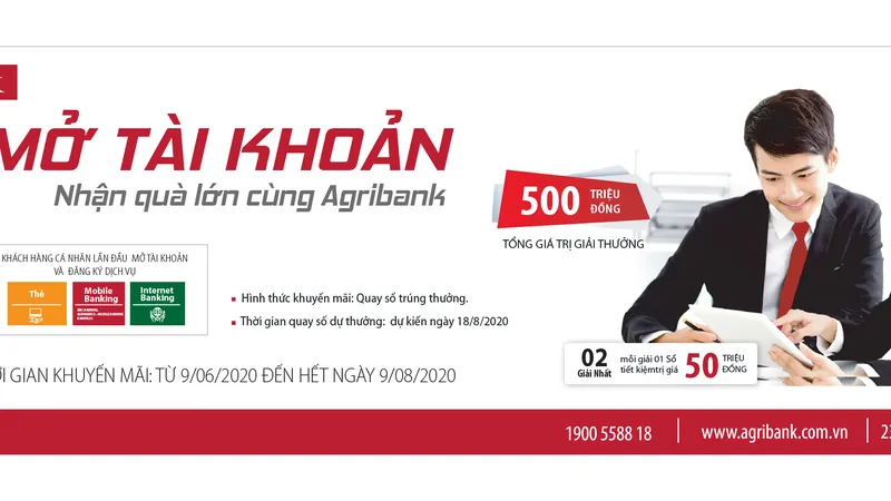 “Mở tài khoản - Nhận quà lớn cùng Agribank”