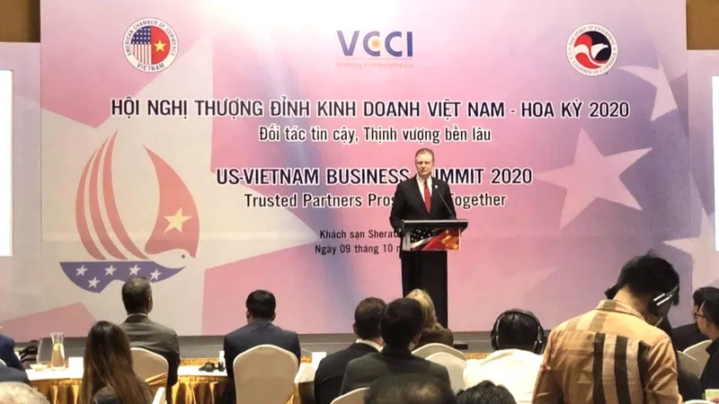 Toàn cảnh Hội nghị thượng đỉnh kinh doanh Việt Nam - Hoa Kỳ. Ảnh: VGP
