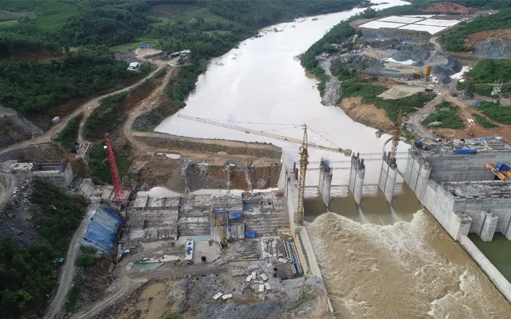 Dự án Thủy điện Sông Tranh 4. Ảnh: hado
