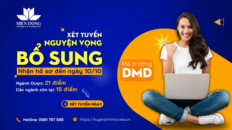 MUT mở thêm cơ hội cho thí sinh bằng xét tuyển nguyện vọng bổ sung, nhận hồ sơ đến ngày 10-10