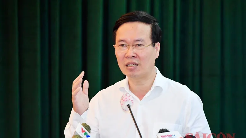 Thường trực Ban Bí thư Võ Văn Thưởng phát biểu tại hội thảo. Ảnh: VIỆT DŨNG