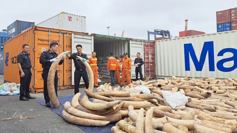 Hải Phòng: Phát hiện vụ buôn lậu 7 tấn ngà voi 