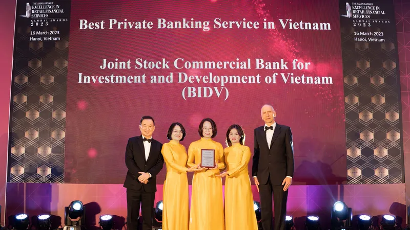 BIDV là ngân hàng đầu tiên đạt giảI “Dịch vụ ngân hàng cao cấp Private Banking tốt nhất Việt Nam”