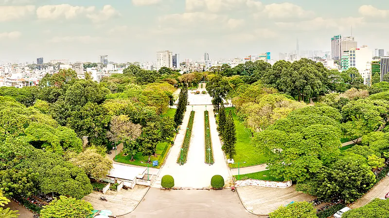 Quang cảnh công viên Lê Văn Tám, phường Đa Kao, quận 1, TPHCM. Ảnh: HOÀNG HÙNG