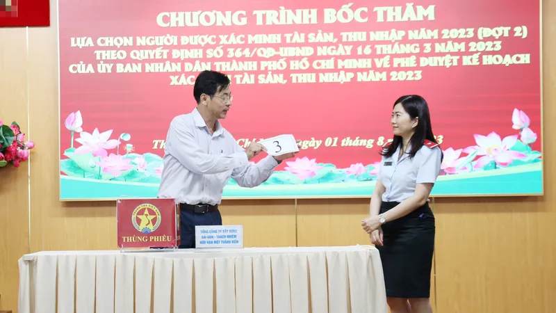 TPHCM tiếp tục bốc thăm ngẫu nhiên 168 cán bộ xác minh tài sản, thu nhập