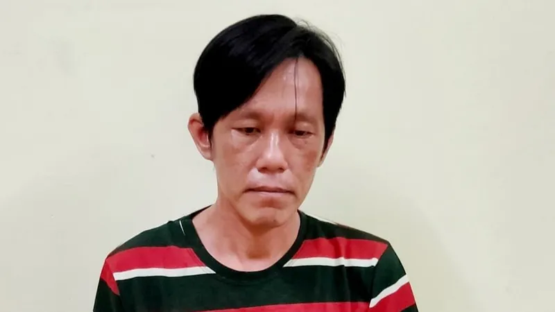 Đối tượng Mai Văn Kha tại cơ quan công an