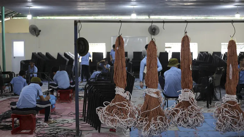 Học viên lao động tại một cơ sở điều trị cai nghiện ma túy.