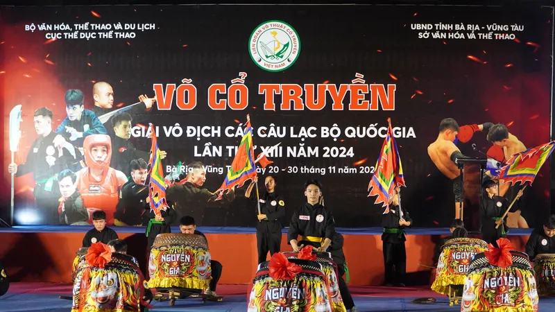 Khai mạc Giải vô địch các câu lạc bộ Võ cổ truyền quốc gia lần thứ XIII năm 2024 tại TP Vũng Tàu