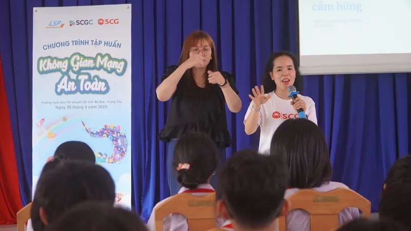 Chương trình tập huấn với chủ đề “An toàn trên không gian mạng do SCG tổ chức tại Trường Nuôi dạy trẻ khuyết tật tỉnh Bà Rịa - Vũng Tàu