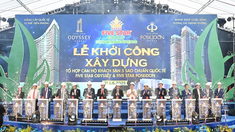 Lễ khởi công 2 tổ hợp căn hộ khách sạn 5 sao chuẩn quốc tế Five Star Odyssey và Five Star Poseidon