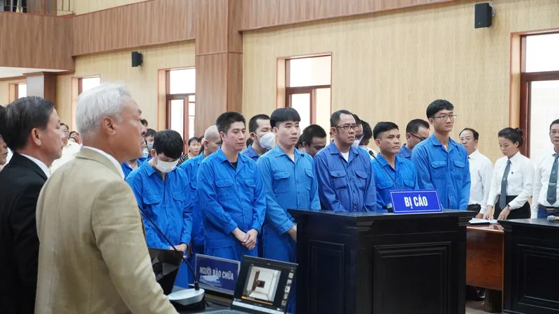 Quang cảnh phiên tòa xét xử Nguyễn Văn Thanh và đồng phạm
