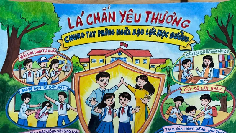 Đẩy lùi bạo lực học đường từ nét vẽ của học sinh tiểu học