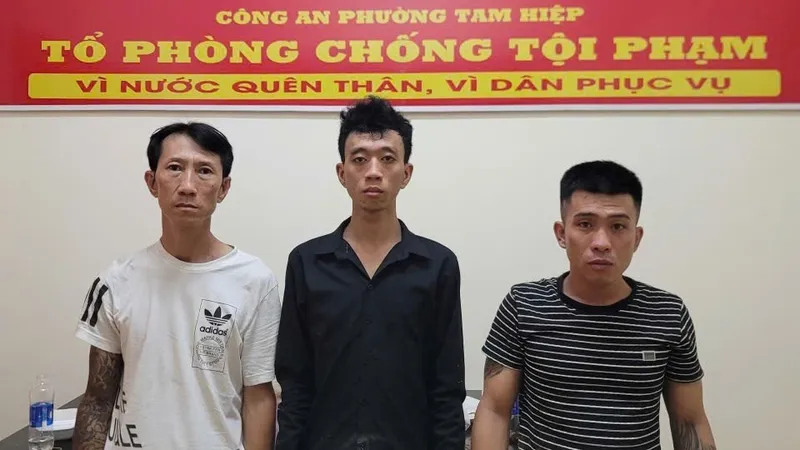 Nhóm đối tượng tấn công anh T.T.P. đã bị Công an Đồng Nai bắt giữ. Ảnh: CAĐN