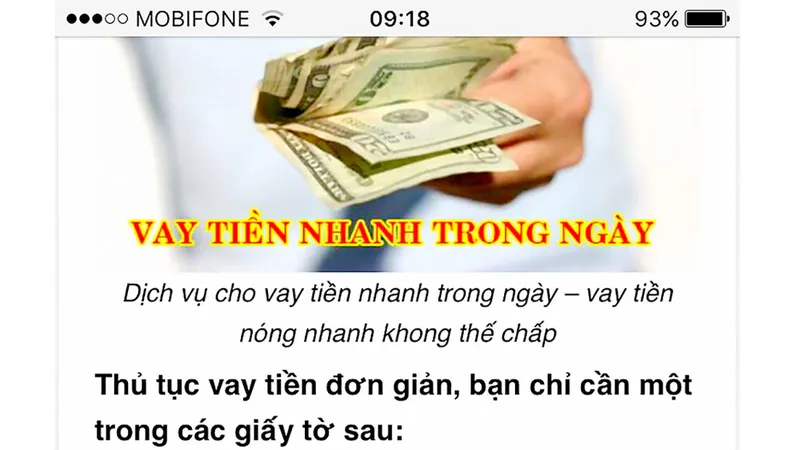 Vay tiền trực tuyến, tai họa trực tiếp 