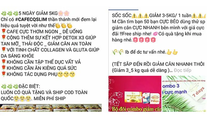 Những lời quảng cáo có cánh về sản phẩm giảm cân “thần thánh” trên mạng