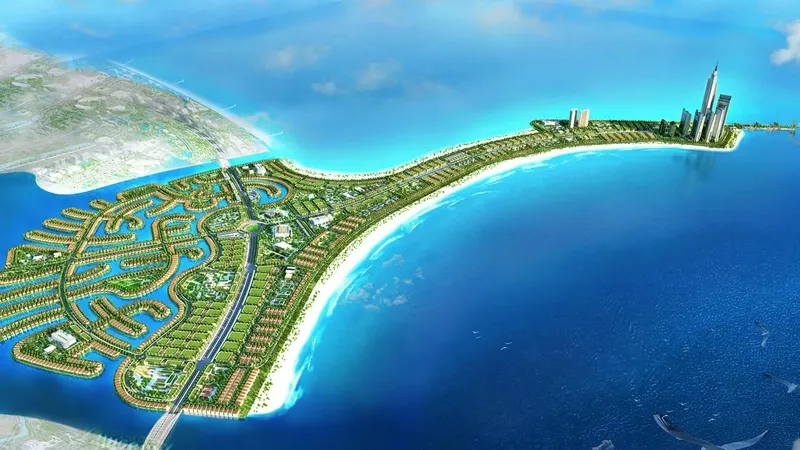 Phối cảnh tổng thể Khu đô thị du lịch lấn biển Cần Giờ