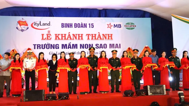 Gia Lai: Khánh thành trường mầm non cho 300 học sinh vùng biên giới
