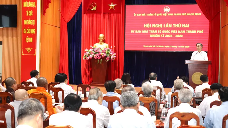 Hội nghị lần thứ II, nhiệm kỳ 2024-2029 Ủy ban MTTQ Việt Nam TPHCM sáng 27-11
