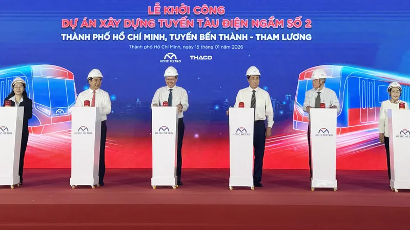 Lễ khởi công dự án Metro số 2 (Bến Thành - Tham Lương). Ảnh: THANH HIỀN
