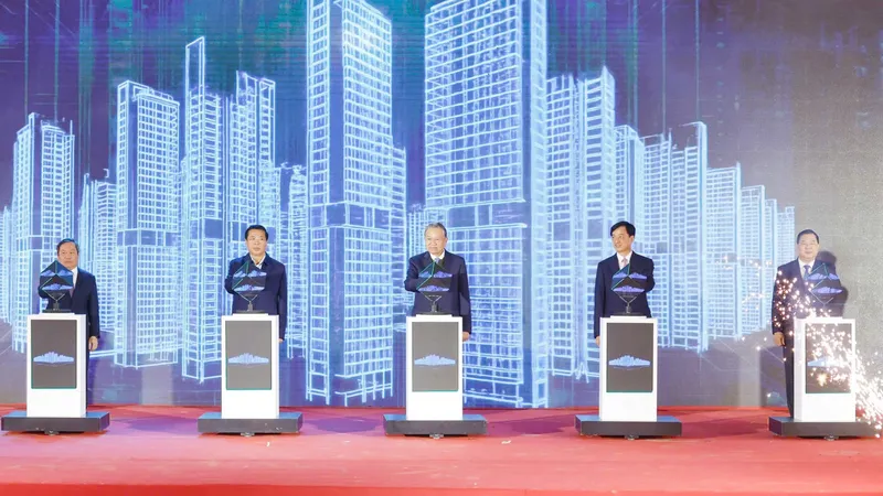 Tổng Bí thư Tô Lâm dự lễ khởi công khu đô thị đa mục tiêu ở Hà Nội