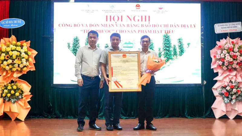 Tiêu Tiên Phước được cấp văn bằng bảo hộ chỉ dẫn địa lý