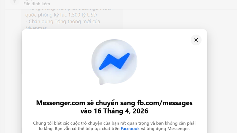 Meta（Facebook、Instagram 的母公司）确认，将于 2026 年 4 月 16 日起关闭Messenger网站。此后，访问Messenger 网站的用户将被转至Facebook的消息功能继续使用。