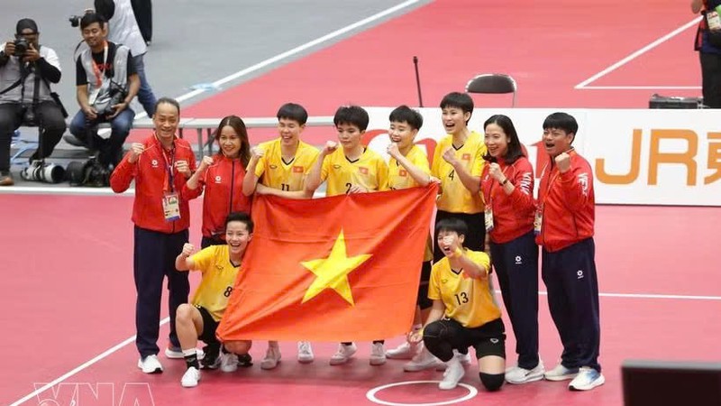 2026年亚运会：女子藤球为越南夺得第三枚金牌。图自越通社