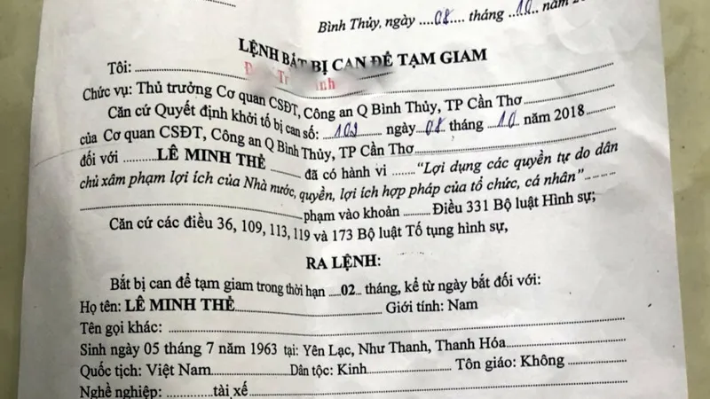 Khởi tố đối tượng kêu gọi, kích động biểu tình