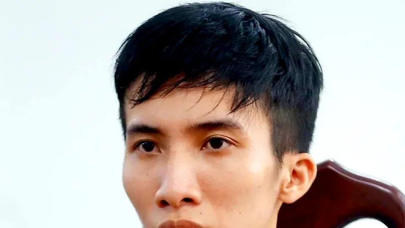 Đối tượng Bình tại cơ quan điều tra