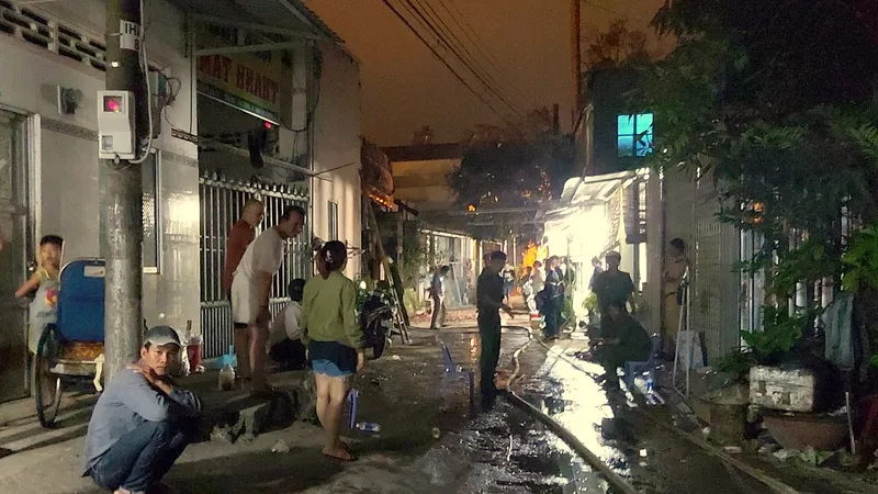 Hiện trường vụ hỏa hoạn. Ảnh: CTV