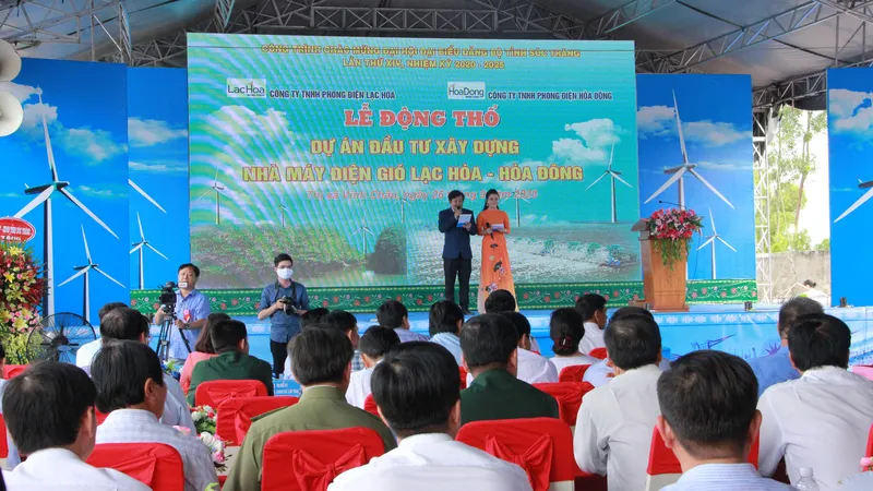 Sóc Trăng khởi công 2 dự án Nhà máy điện gió hơn 2.000 tỷ đồng