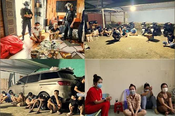 Cần Thơ huy động 120 chiến sĩ bắt quả tang 51 đối tượng đánh bạc, sử dụng ma túy 