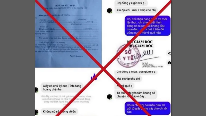 Cảnh báo lừa đảo mua bán giấy đi đường giả để thông chốt về quê