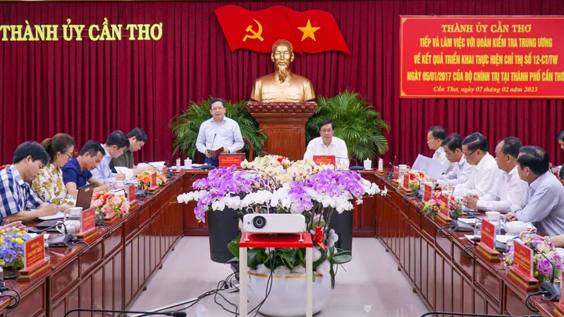 Kiểm tra kết quả 5 năm thực hiện Chỉ thị số 12-CT/TW tại Cần Thơ