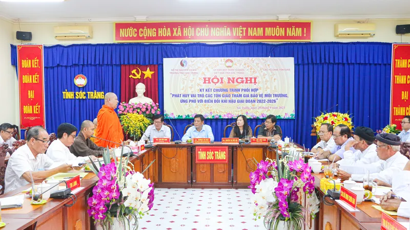 Sóc Trăng: Các tổ chức tôn giáo ký kết tham gia bảo vệ môi trường