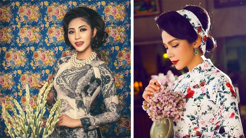 Sao Việt khoe sắc với áo dài “Cô Bông Sài Gòn”
