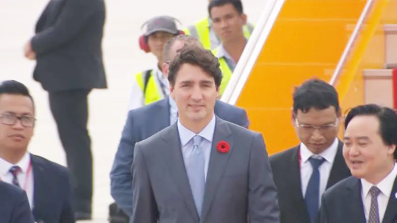 VIDEO: Thủ tướng Canada Justin Trudeau đến Đà Nẵng dự APEC 