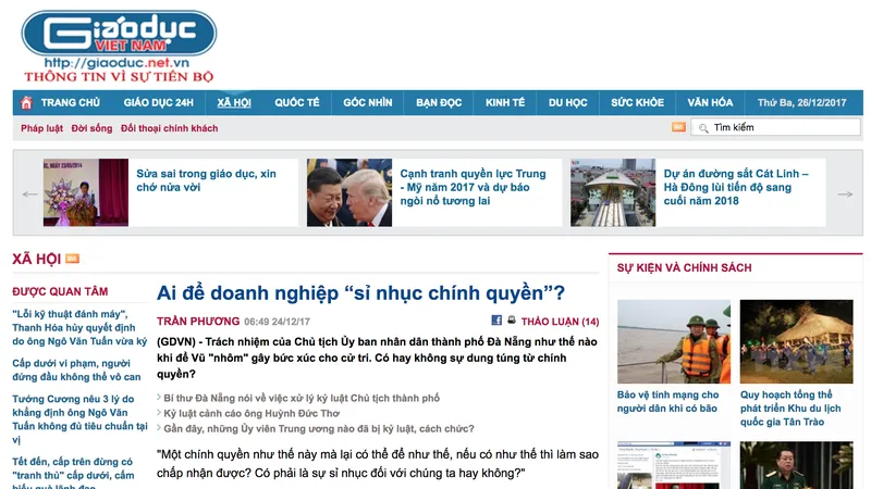Bài đăng trên Báo Điện tử Giáo dục 