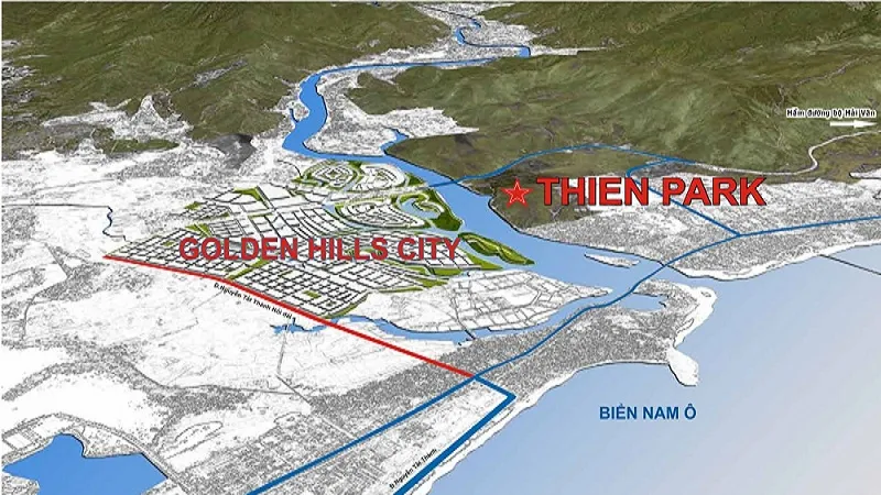 Khu đô thị Thiên Park nằm ở khu vực Tây Bắc TP Đà Nẵng 