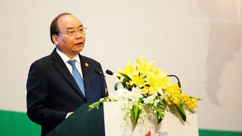 Thủ tướng Nguyễn Xuân Phúc đến dự và phát biểu tại phiên khai mạc Kỳ họp GEF 6