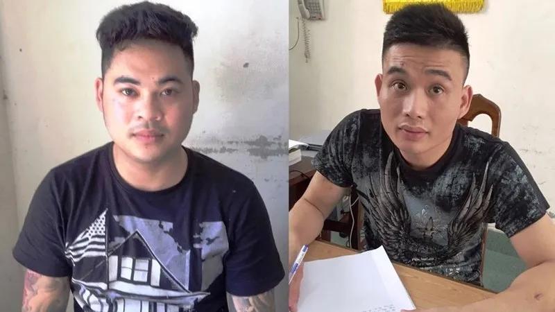 Hai đối tượng Lê Văn Tùng và Vi Quang Vinh 