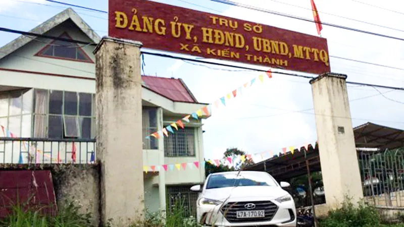 Trụ sở UBND xã Kiến Thành, nơi ông Sáng làm việc. Ảnh CÔNG HOAN.