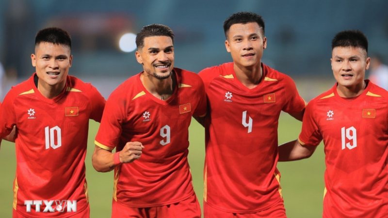 越南国家队重返FIFA前100强。图：越通社