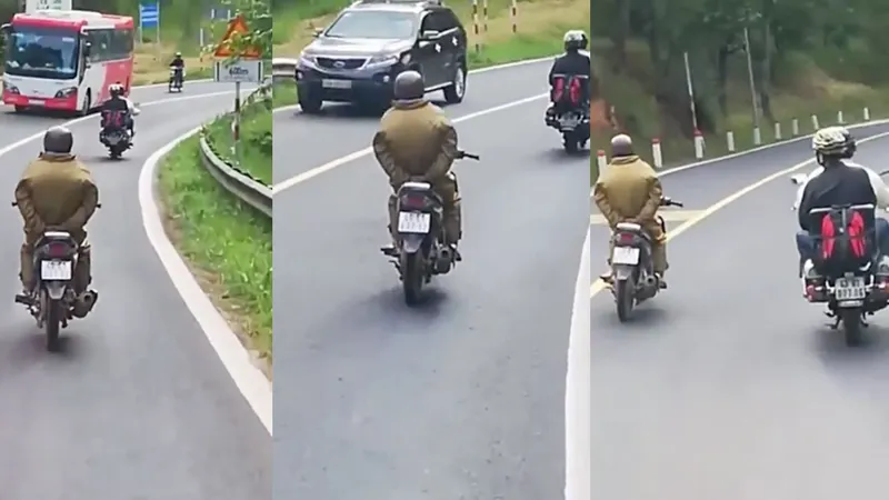 Xử lý nam thanh niên buông cả 2 tay khi điều khiển xe máy đổ đèo Prenn - Đà Lạt